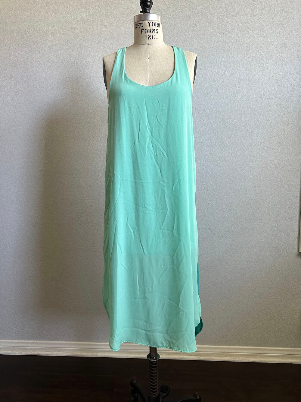 Everly Teal Racerback Maxi Dress Size M
